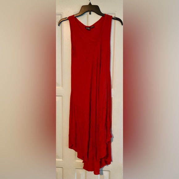 S.R Fashion Red Free Size Sheer Dress - Picture 1 of 5